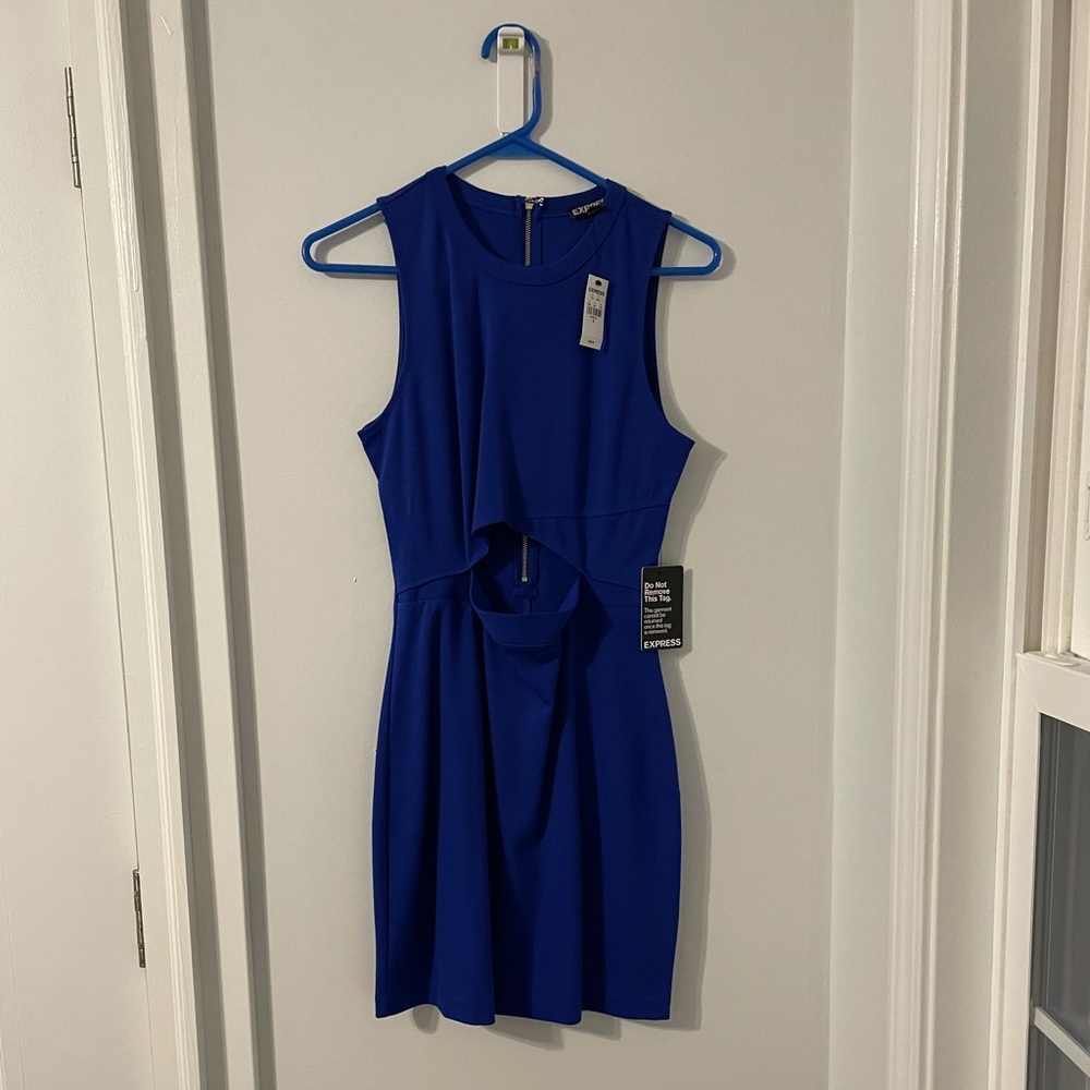 Express Blue cut out Dress - New with tags